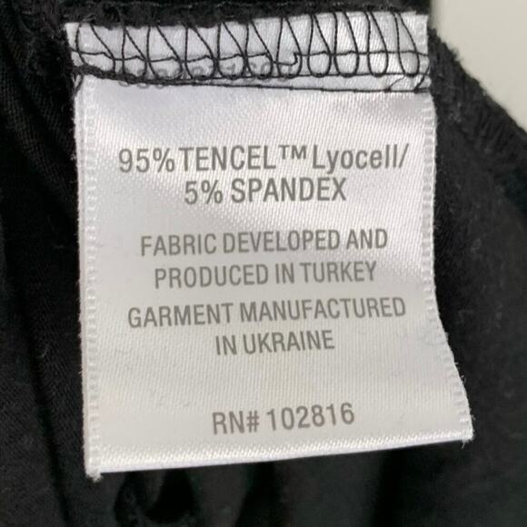 Garnett Hill Women Long Sleeve Shirt T-shirt Dress Black Minimalist Size Medium - Picture 5 of 6